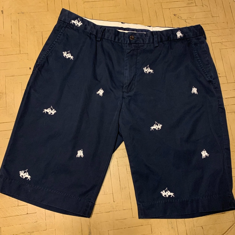 Polo by RL Navy Blue Shorts Embroidered Players 38
